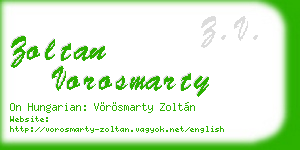 zoltan vorosmarty business card
